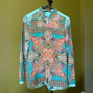 Zara Multicolor Paisley Women's Blouse size Small